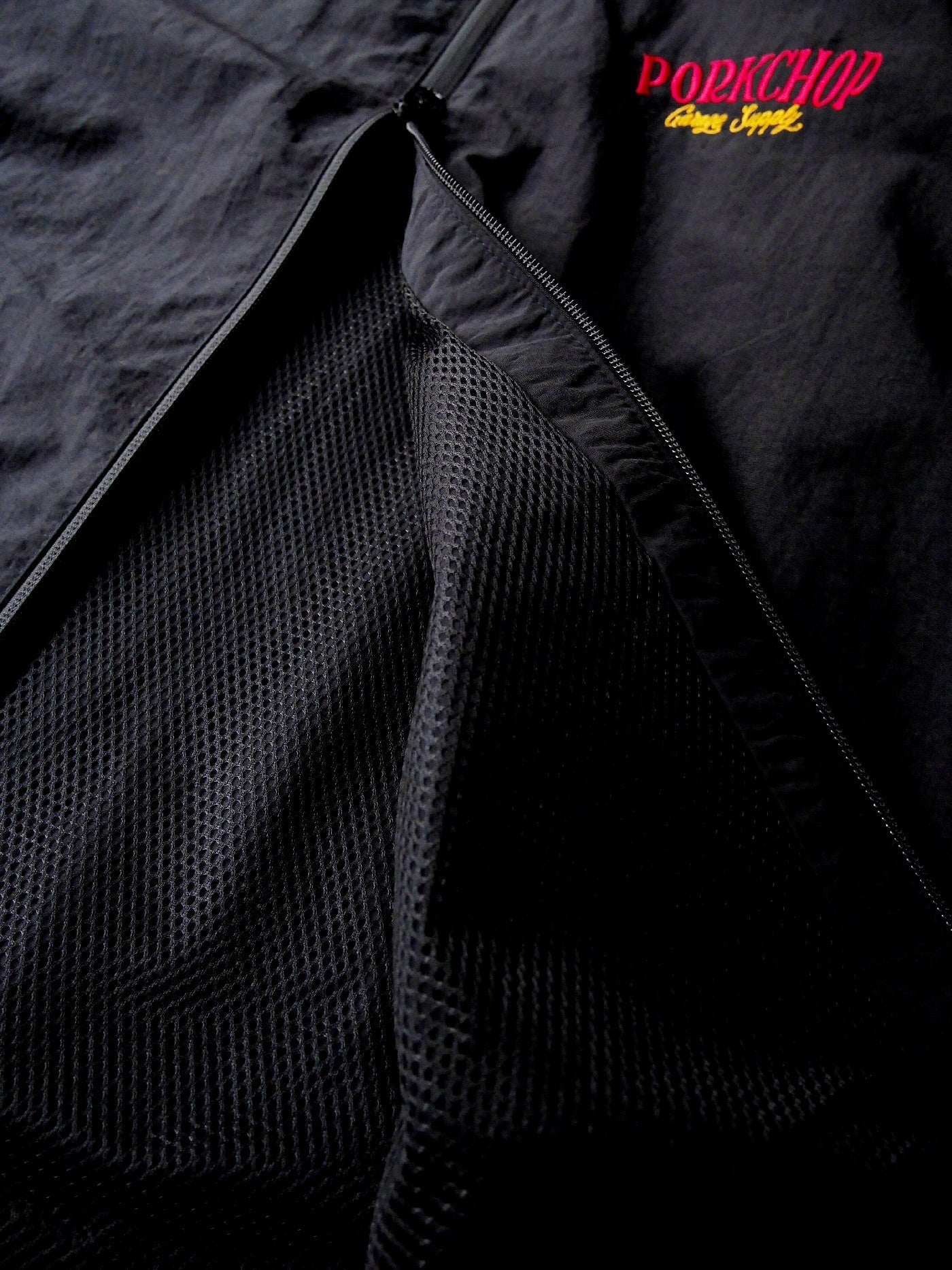 【11.2 (Sun) 12:00 Release】PORKCHOP | PORK BACK NYLON JKT - Black