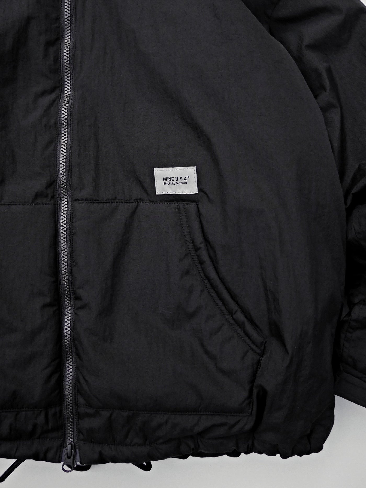 【11.15 (Sat) 12:00 Release】MINE USA | Down Double Zip Hoodie MINE×TAION - Black
