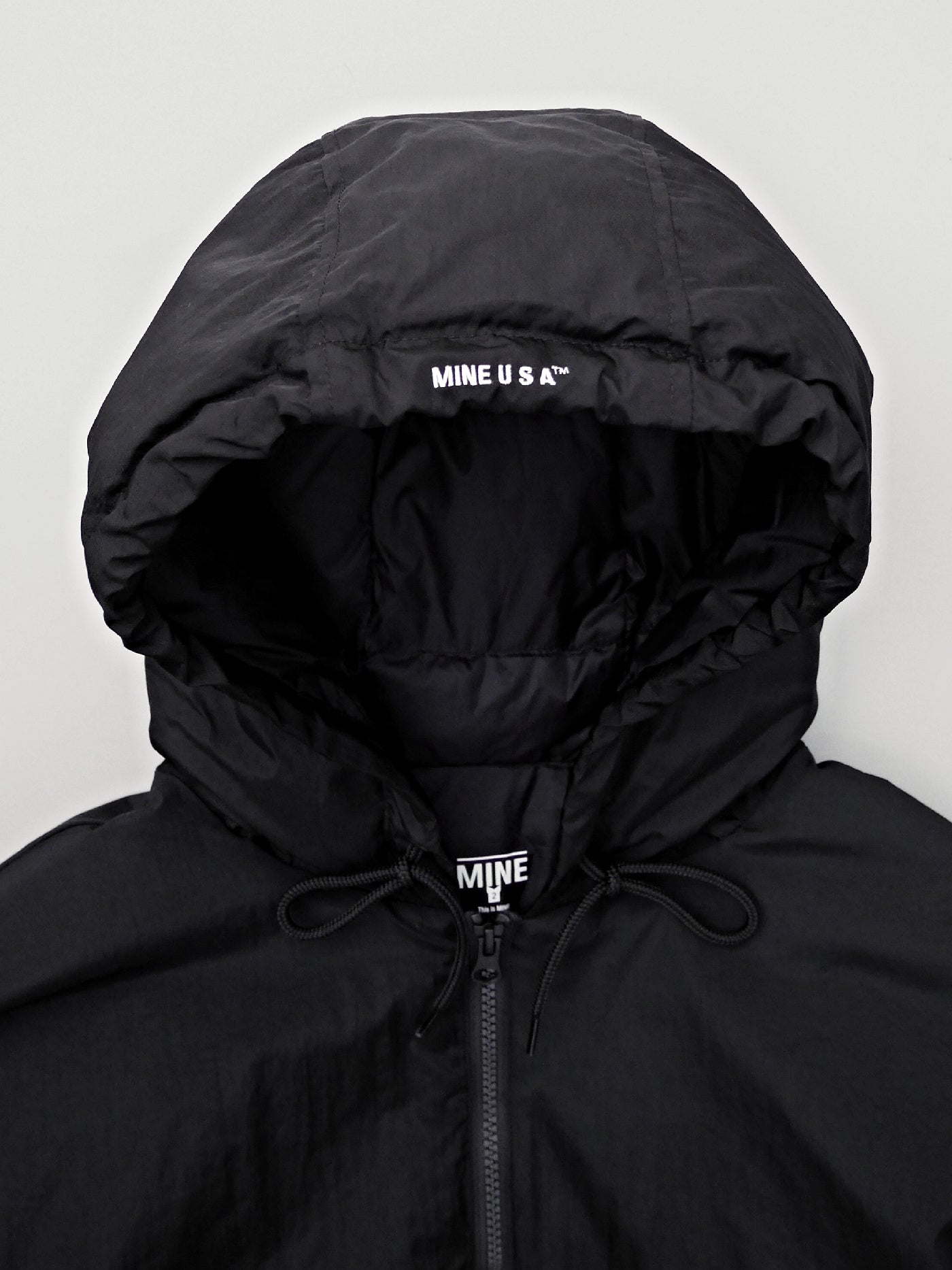 【11.15 (Sat) 12:00 Release】MINE USA | Down Double Zip Hoodie MINE×TAION - Black
