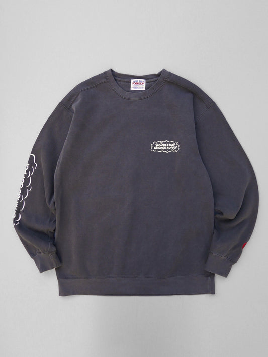 PORKCHOP | RUNNING LOGO SWEAT - Ash Black
