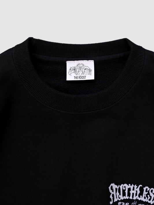【2.21 (Sat) 12:00 Release】RUTHLESS | TRUMPS Exclusive R-Plaque Sweat - Black