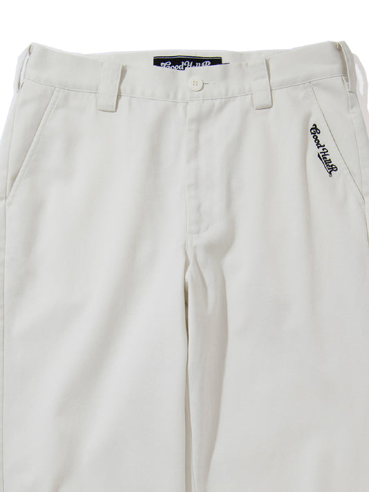 【1.24 (Sat) 12:00 Release】GOOD HELLER | T/C TWILL STRAIGHT WORK PANTS - White