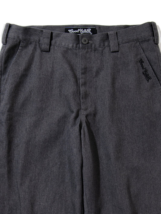 【1.24 (Sat) 12:00 Release】GOOD HELLER | T/C TWILL STRAIGHT WORK PANTS - Gray