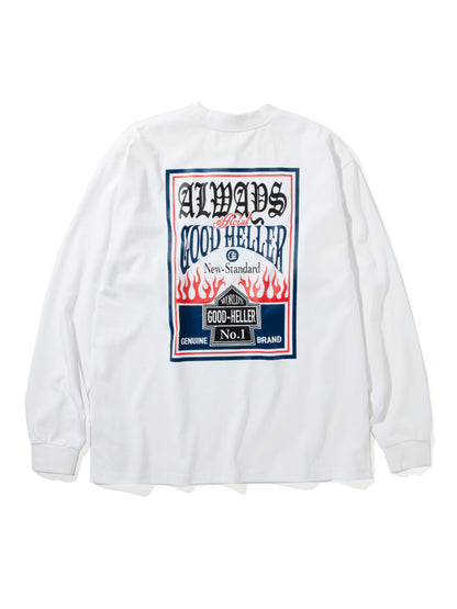 GOOD HELLER | PK LOGO 9.5oz L/S T-SHIRT - White