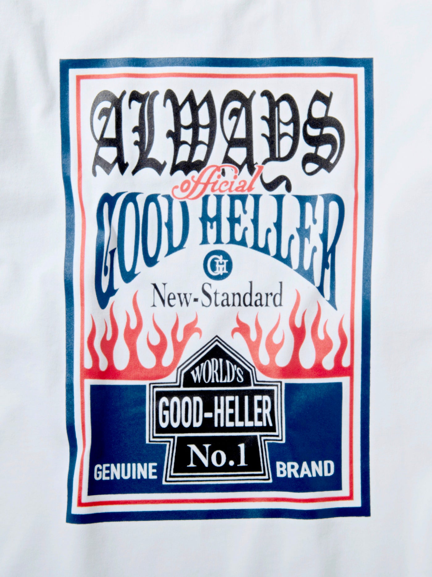 GOOD HELLER | PK LOGO 9.5oz L/S T-SHIRT - White