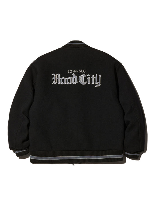 RADIALL | HOOD CITY - VARSITY JACKET - Black