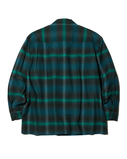 RADIALL | BOULEVARD - OPEN COLLARED SHIRT L/S - Bottle Green