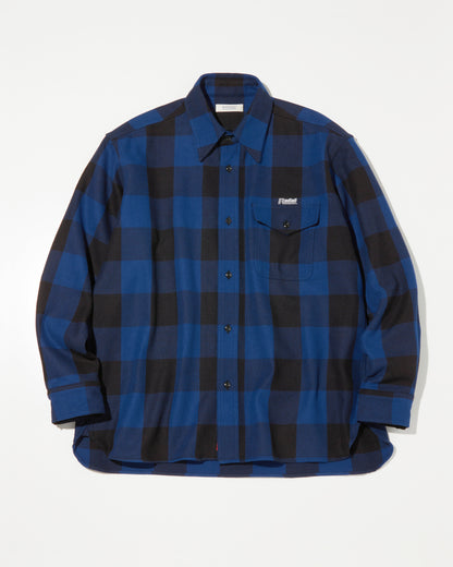 RADIALL | TAILGATE - REGULAR COLLARED SHIRT L/S - Navy/Black