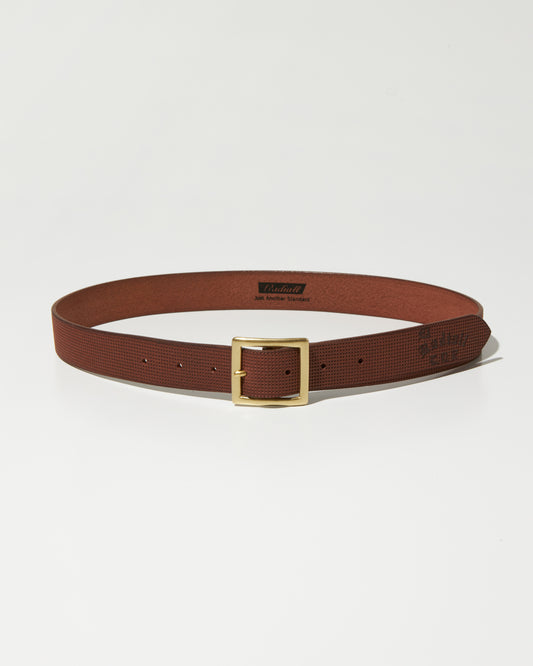 RADIALL | TRUE DEAL - SQUARE BUCKLE BELT / PLAIN - Brown