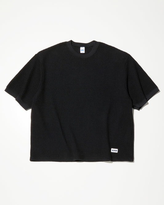 【4.20 (Sat) 12:00 Release.】RADIALL | BIG WAFFLE - CREW NECK T-SHIRT S/S - Black