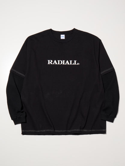 【9.27 (Sat) 12:00 Release】RADIALL | Board Walk - FAKE LAYERED T-SHIRT L/S - Black