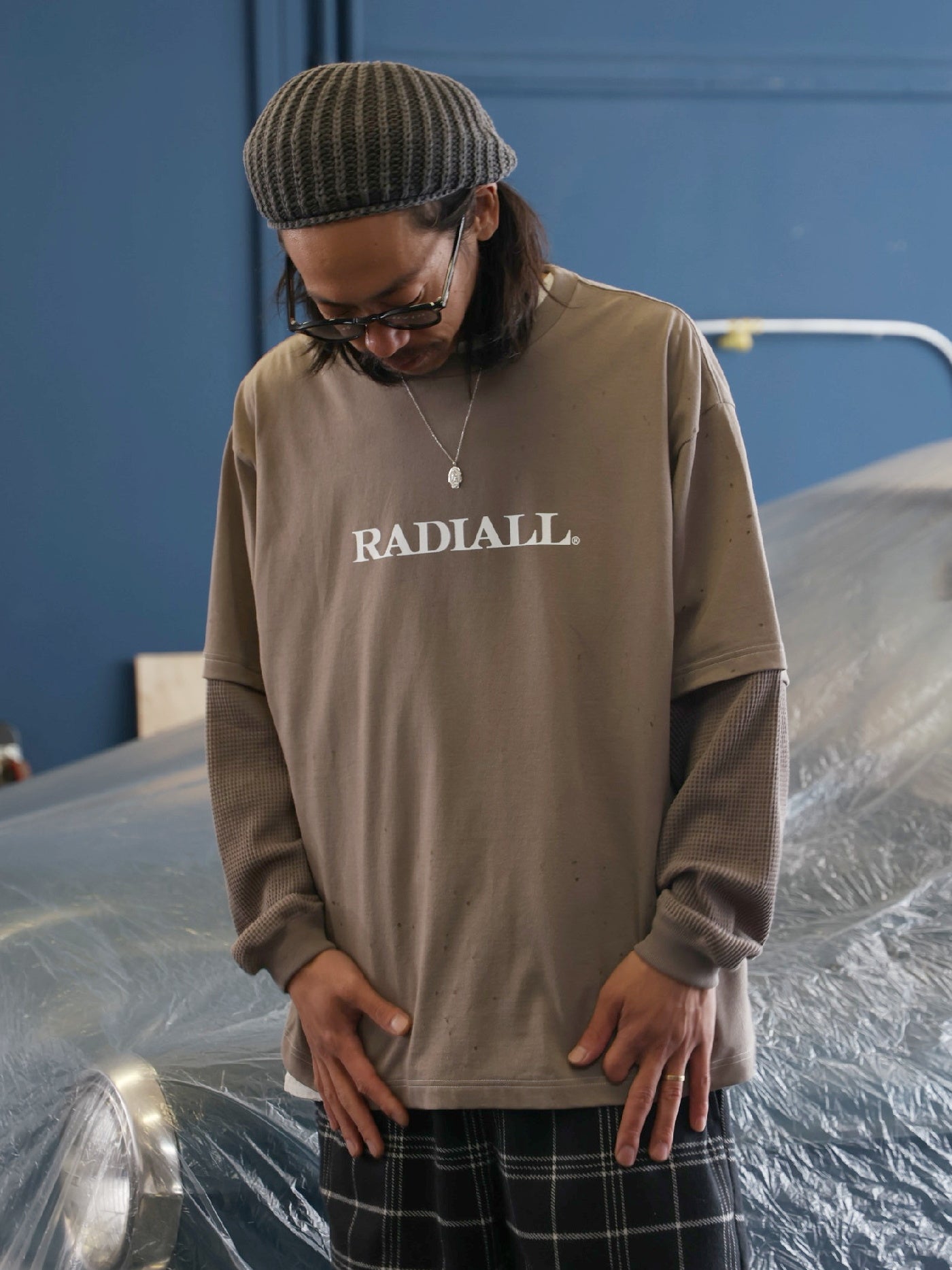 RADIALL | Board Walk - FAKE LAYERED T-SHIRT L/S - Taupe