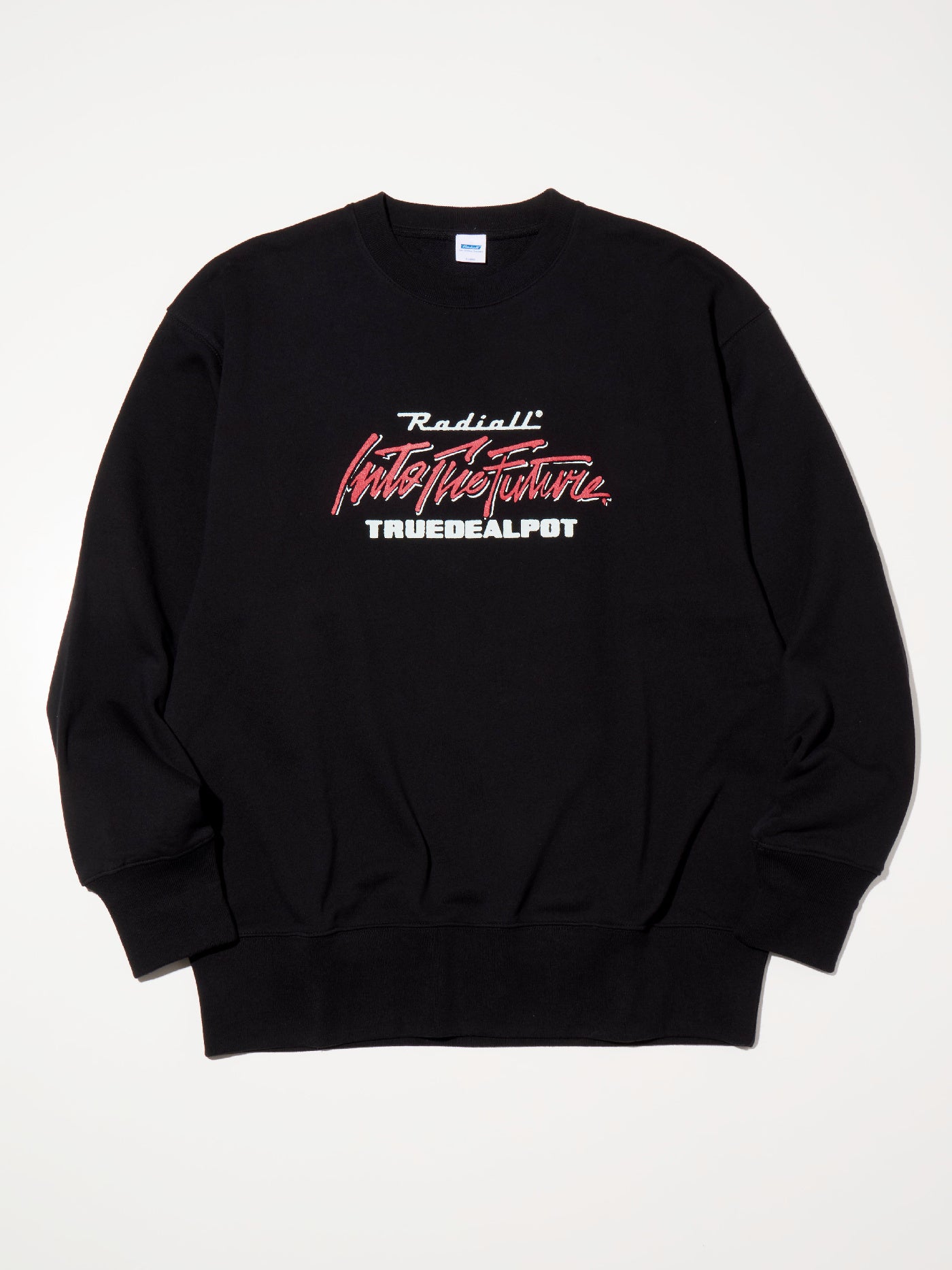 【11.8 (Sat) 12:00 Release】RADIALL | True Deal Pot - CREW NECK SWEATSHIRT L/S - Black