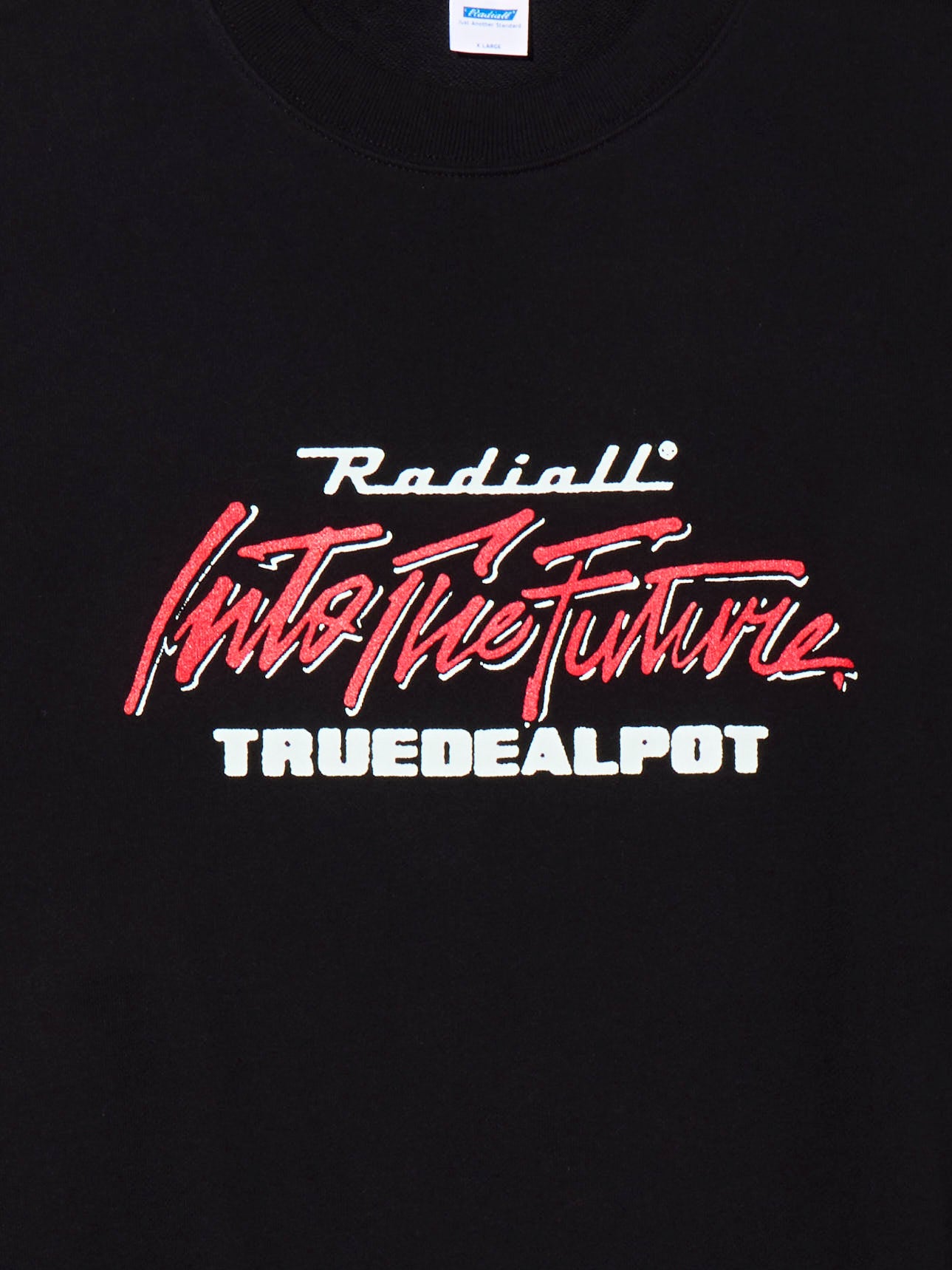 【11.8 (Sat) 12:00 Release】RADIALL | True Deal Pot - CREW NECK SWEATSHIRT L/S - Black