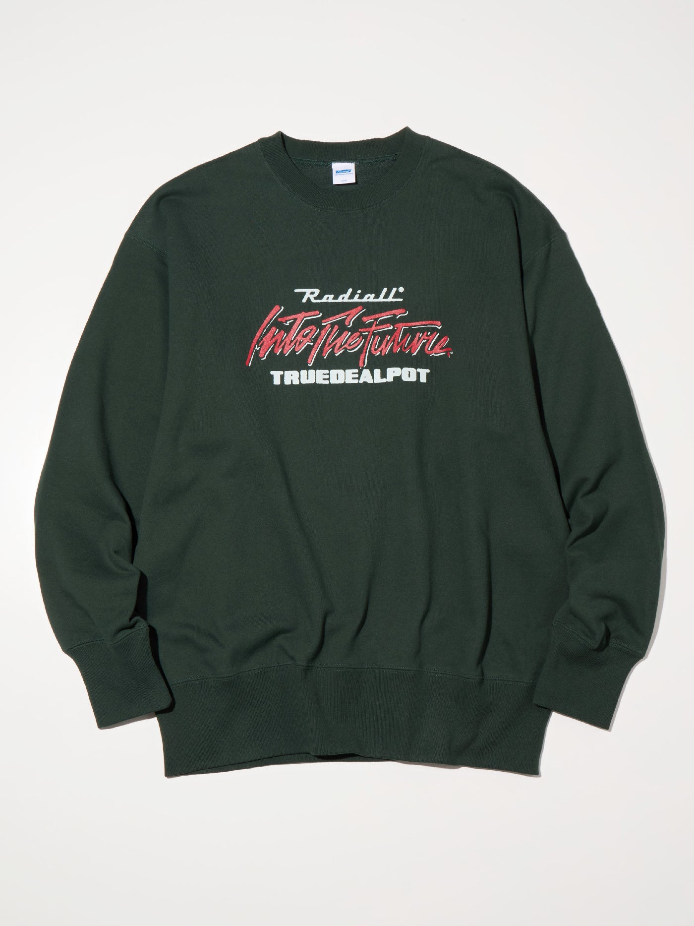 【11.8 (Sat) 12:00 Release】RADIALL | True Deal Pot - CREW NECK SWEATSHIRT L/S - Forest Green