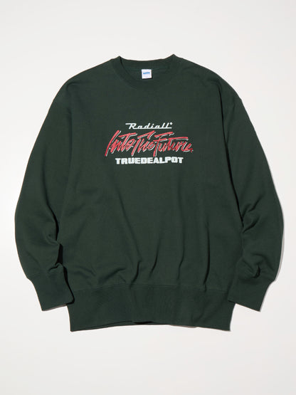 【11.8 (Sat) 12:00 Release】RADIALL | True Deal Pot - CREW NECK SWEATSHIRT L/S - Forest Green