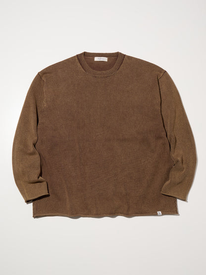 RADIALL | Ludwig - CREW NECK SWEATER L/S - Faded Brown