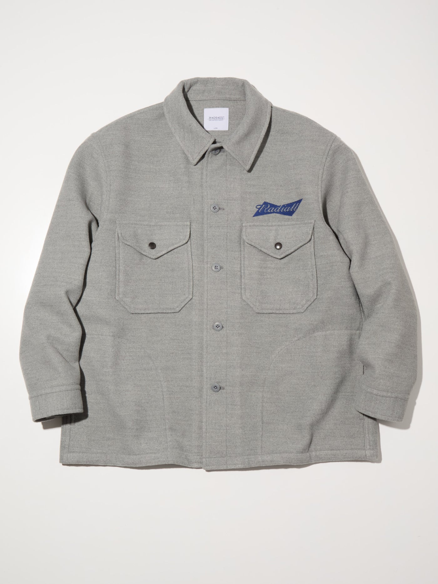 【11.8 (Sat) 12:00 Release】RADIALL | Bowtie - CPO SHIRT L/S - Ash Gray