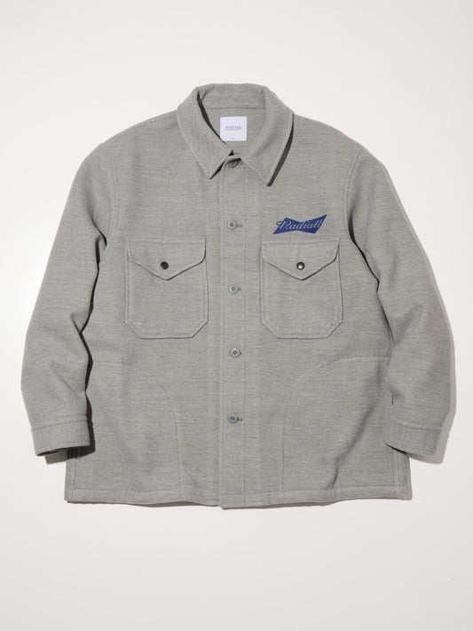 【11.8 (Sat) 12:00 Release】RADIALL | Bowtie - CPO SHIRT L/S - Ash Gray