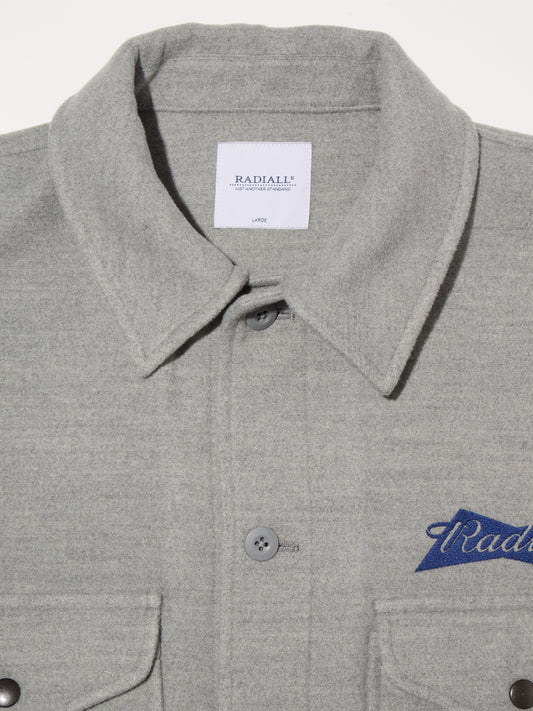 【11.8 (Sat) 12:00 Release】RADIALL | Bowtie - CPO SHIRT L/S - Ash Gray