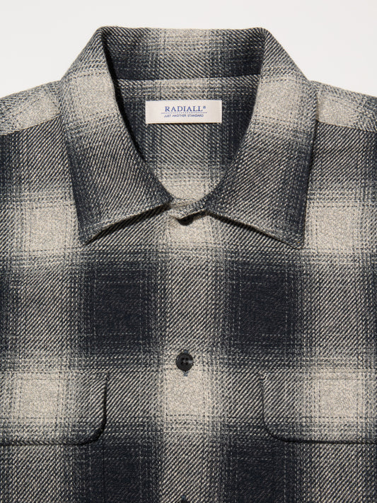【10.11 (Sat) 12:00 Release】RADIALL | Shore - OPEN COLLARED SHIRT L/S - Black