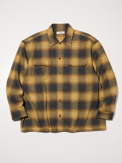 【10.11 (Sat) 12:00 Release】RADIALL | Shore - OPEN COLLARED SHIRT L/S - Yellow