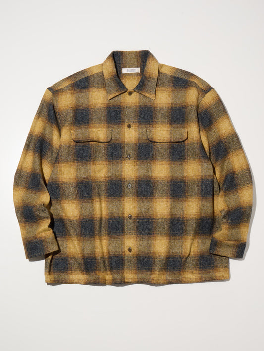 【10.11 (Sat) 12:00 Release】RADIALL | Shore - OPEN COLLARED SHIRT L/S - Yellow