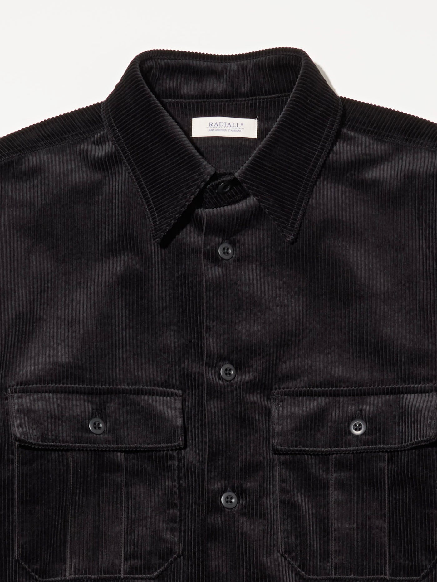 【11.1 (Sat) 12:00 Release】RADIALL | Bricks - REGULAR COLLARED UTILITY SHIRT L/S - Black
