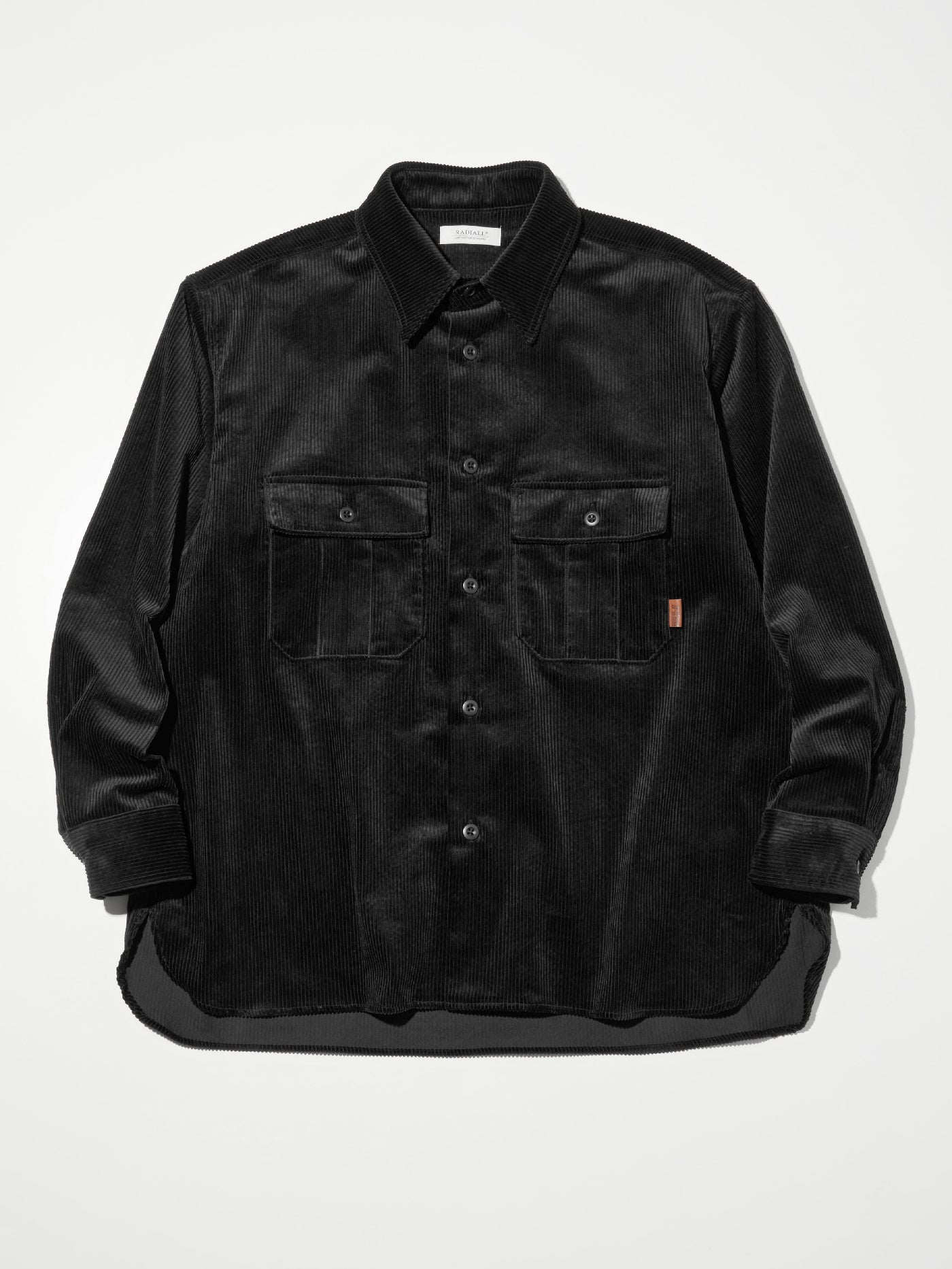 【11.1 (Sat) 12:00 Release】RADIALL | Bricks - REGULAR COLLARED UTILITY SHIRT L/S - Black