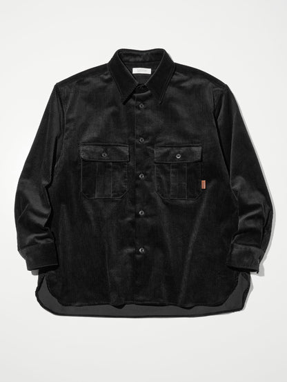 【11.1 (Sat) 12:00 Release】RADIALL | Bricks - REGULAR COLLARED UTILITY SHIRT L/S - Black