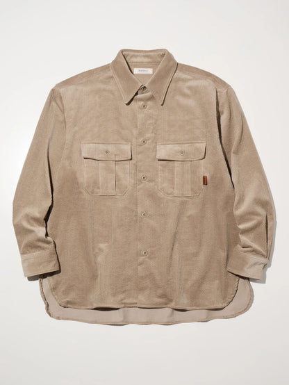 【11.1 (Sat) 12:00 Release】RADIALL | Bricks - REGULAR COLLARED UTILITY SHIRT L/S - Taupe