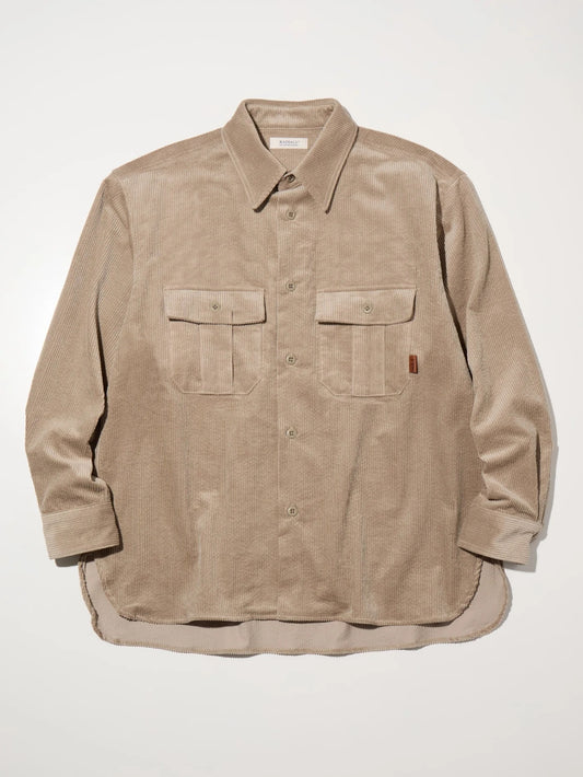 【11.1 (Sat) 12:00 Release】RADIALL | Bricks - REGULAR COLLARED UTILITY SHIRT L/S - Taupe