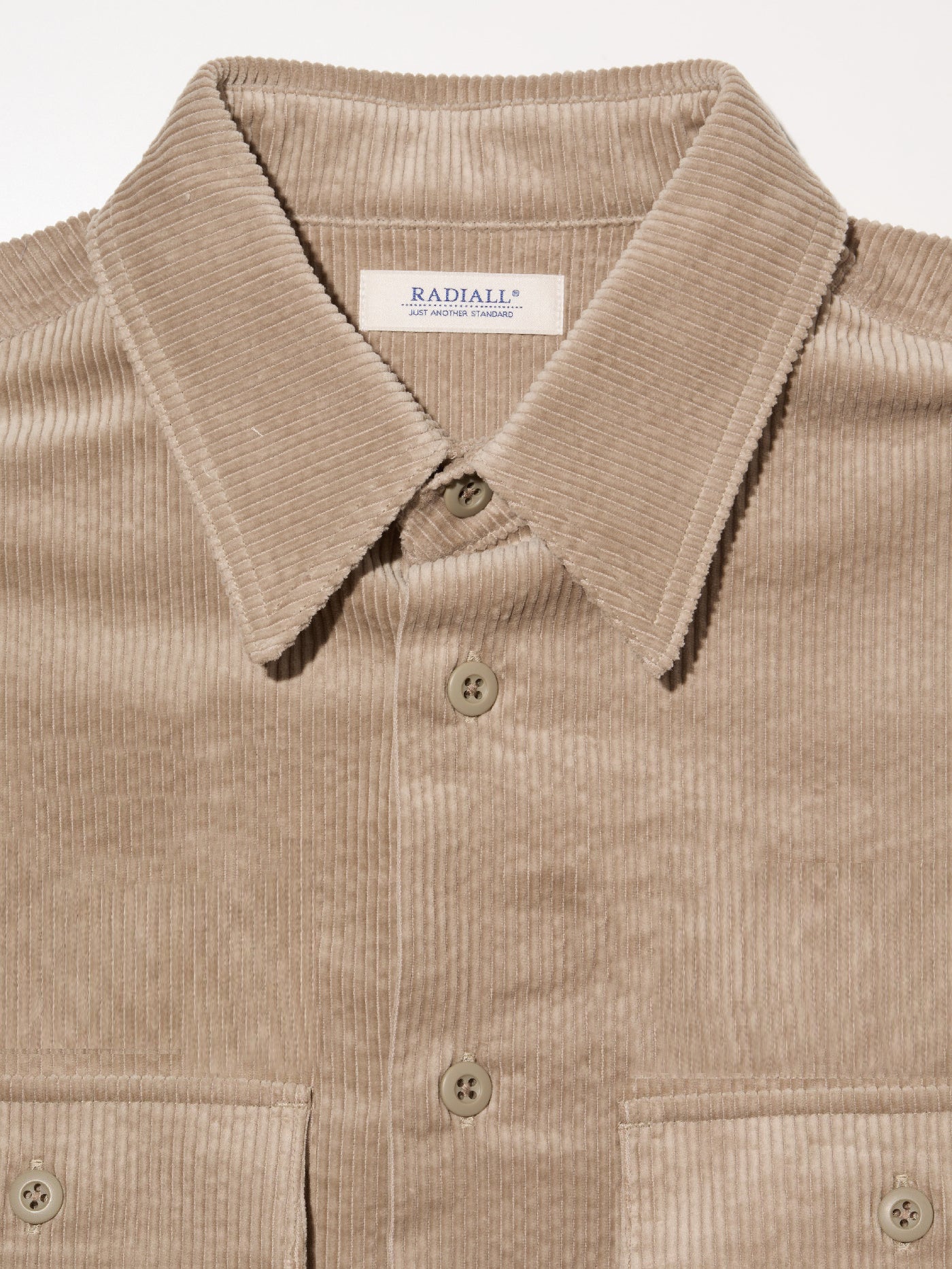 【11.1 (Sat) 12:00 Release】RADIALL | Bricks - REGULAR COLLARED UTILITY SHIRT L/S - Taupe