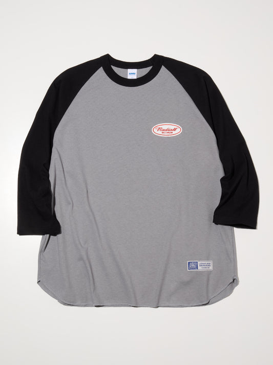 【8.23 (Sat) 12:00 Release】RADIALL | Oval - CREW NECK RAGLAN SHIRT 3Q/S - Gray