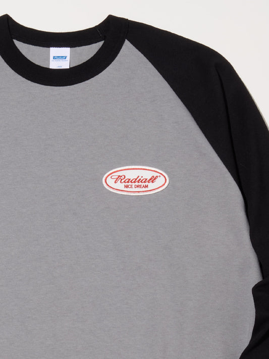 【8.23 (Sat) 12:00 Release】RADIALL | Oval - CREW NECK RAGLAN SHIRT 3Q/S - Gray