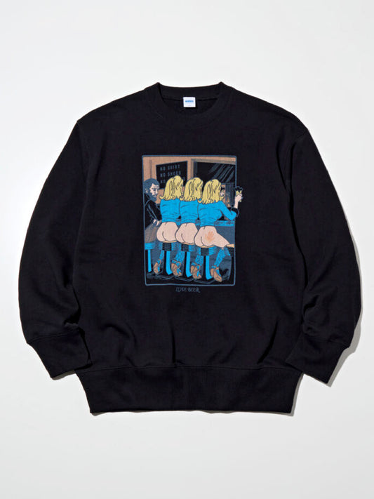 【12.20 (Sat) 12:00 Release】RADIALL | Love Beer - CREW NECK SWEATSHIRT L/S - Black