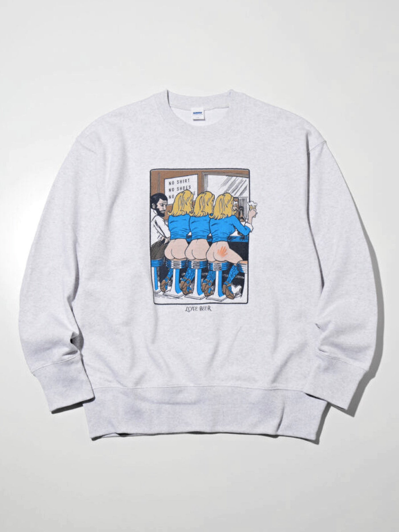 【12.20 (Sat) 12:00 Release】RADIALL | Love Beer - CREW NECK SWEATSHIRT L/S - Snow White