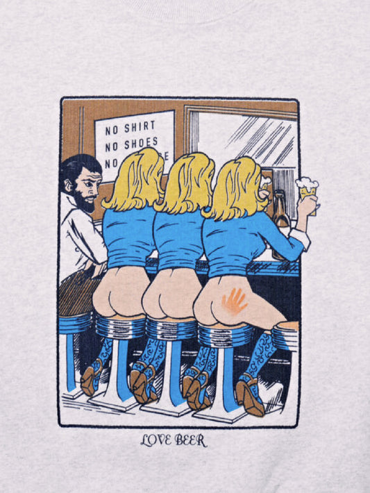 【12.20 (Sat) 12:00 Release】RADIALL | Love Beer - CREW NECK SWEATSHIRT L/S - Snow White