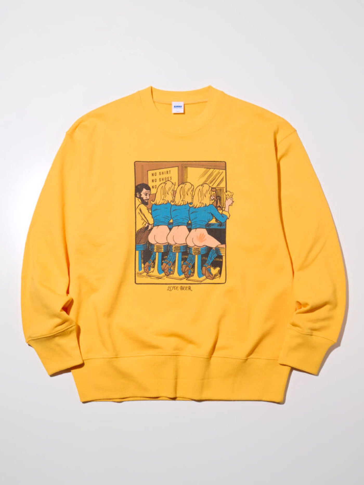 【12.20 (Sat) 12:00 Release】RADIALL | Love Beer - CREW NECK SWEATSHIRT L/S - Yellow