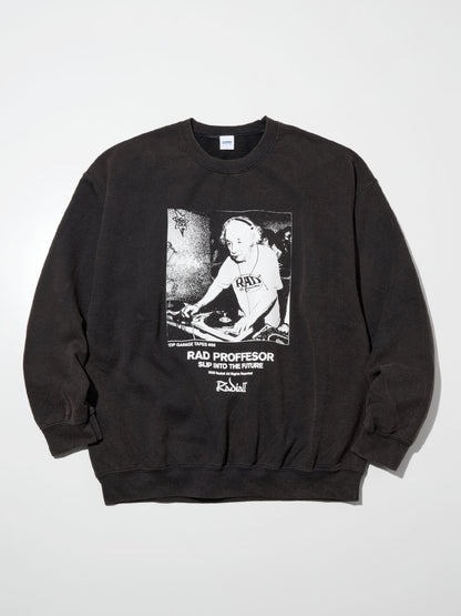 【12.20 (Sat) 12:00 Release】RADIALL | E=Mc2 - CREW NECK SWEATSHIRT L/S - Faded Black