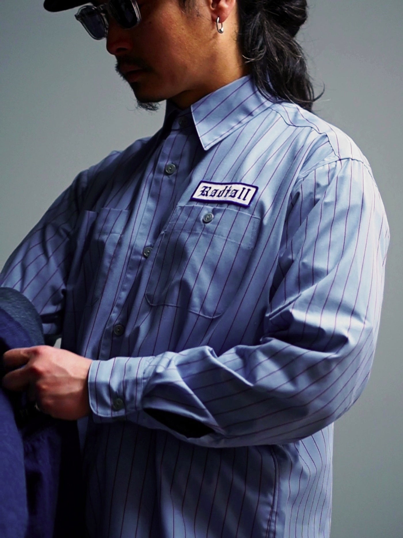 【1.31 (Sat) 12:00 Release】RADIALL | Vox - REGULAR COLLARED SHIRT L/S - Steel Blue