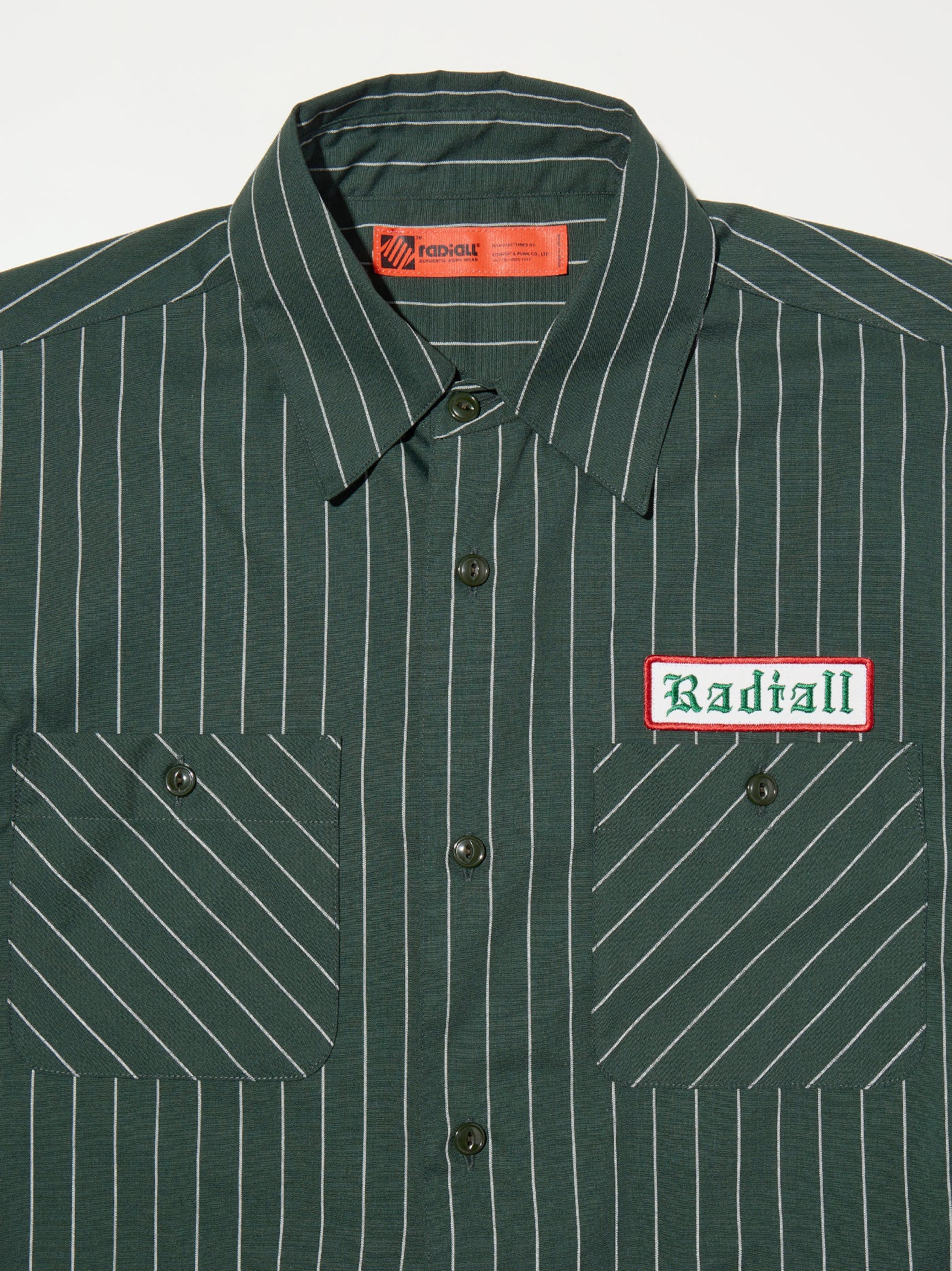 【1.31 (Sat) 12:00 Release】RADIALL | Vox - REGULAR COLLARED SHIRT L/S - Forest Green