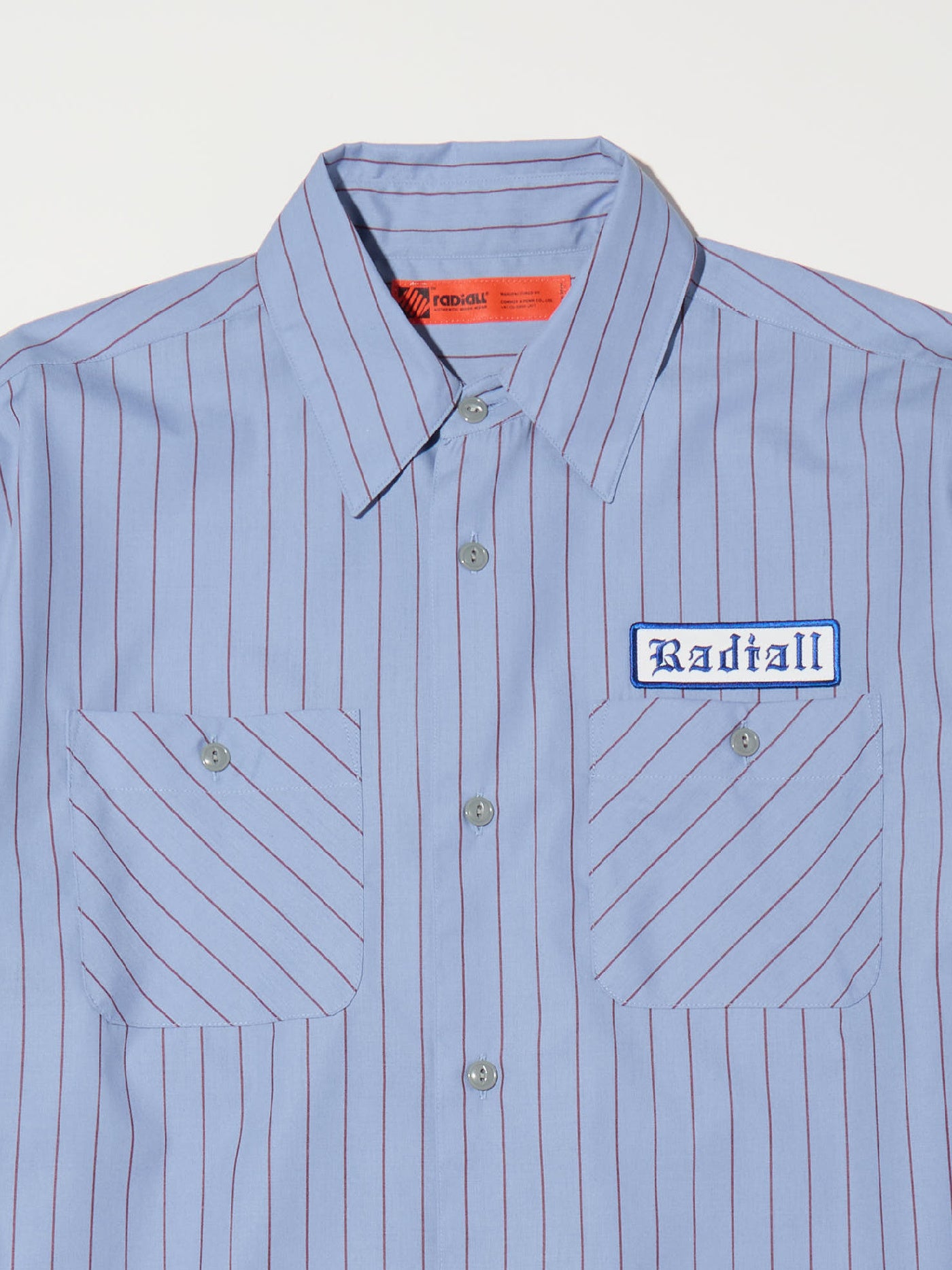 【1.31 (Sat) 12:00 Release】RADIALL | Vox - REGULAR COLLARED SHIRT L/S - Steel Blue