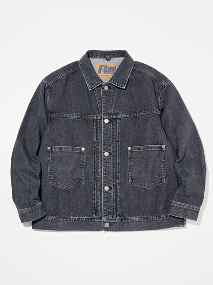 RADIALL | Classic 350 Top - TRUCKER JACKET - Light Black