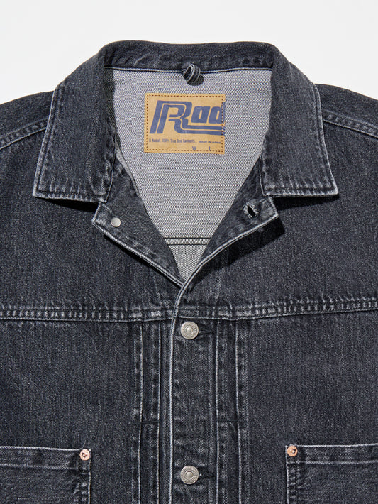 RADIALL | Classic 350 Top - TRUCKER JACKET - Light Black