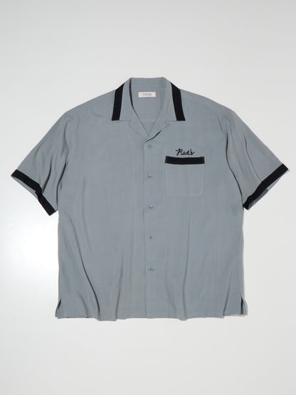 RADIALL | True Deal Pot - OPEN COLLARED SHIRT S/S - Steel Gray