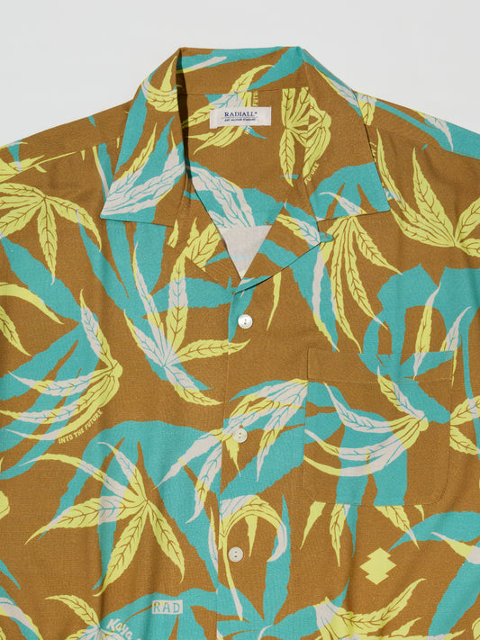 RADIALL | Into The Future - OPEN COLLARED SHIRT S/S - Brown