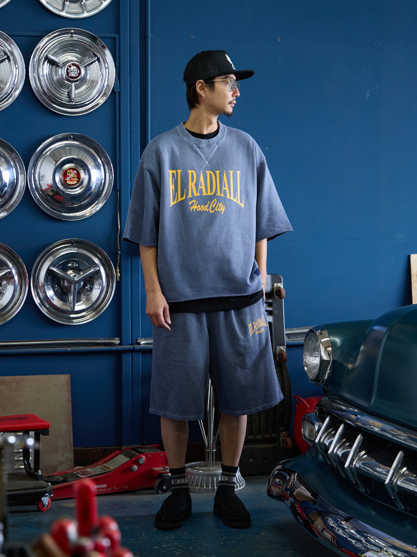 RADIALL | Alley Oop - CREW NECK T-SHIRT S/S - Faded Blue