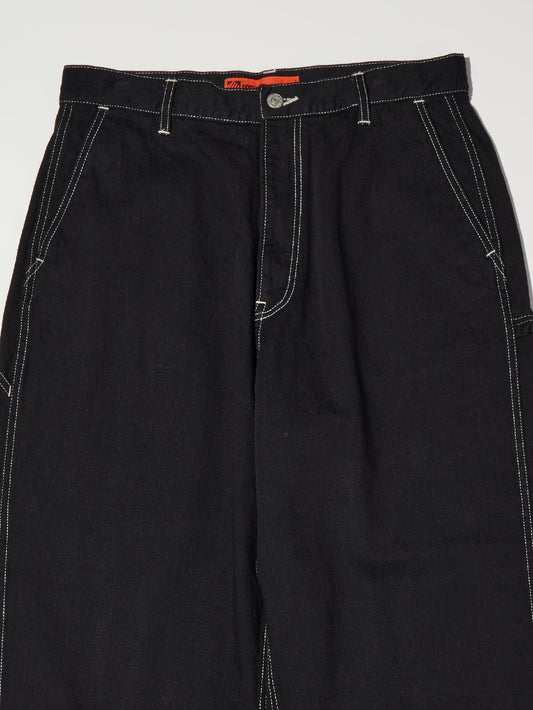 【4.4 (Sat) 12:00 Release】RADIALL | Chev - WIDE FIT CARPENTER PANTS - Black