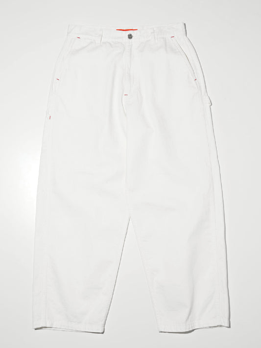 【4.4 (Sat) 12:00 Release】RADIALL | Chev - WIDE FIT CARPENTER PANTS - White